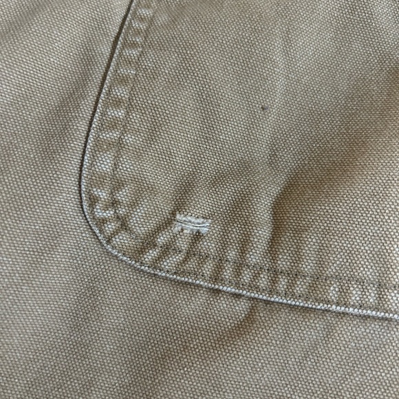 L L Bean Canvas Shirt Jacket Flannel Lined Work Tall - Picture 8 of 8